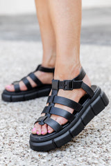 Chloe Black Chunky Gladiator Sandals FINAL SALE