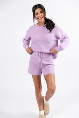 Cloud Chaser Lilac Sweater Knit Shorts SALE