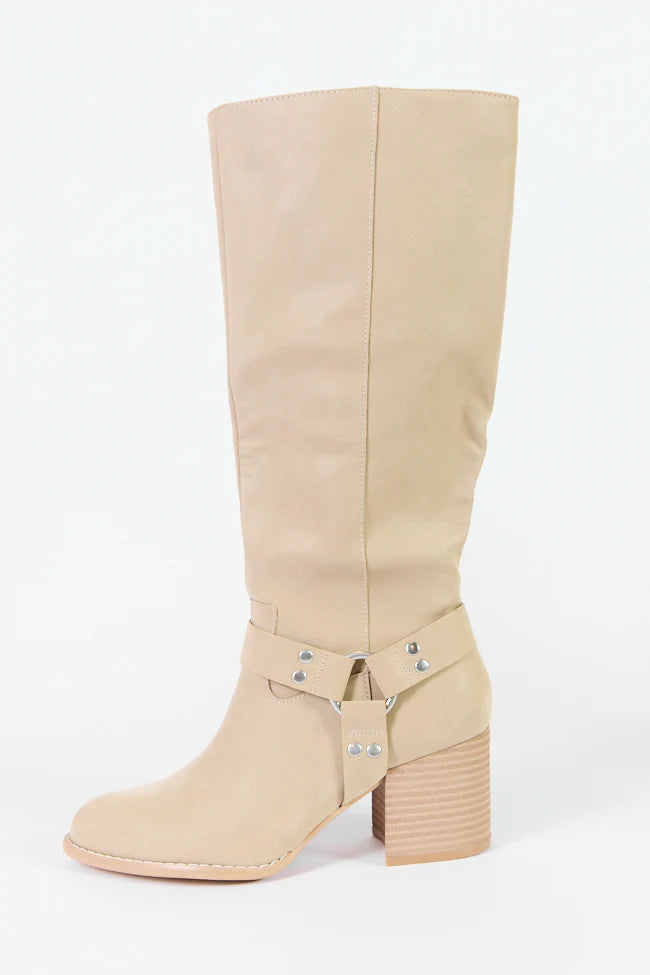 Hendrix Taupe Moto Tall Boot