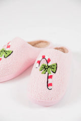 Candy Cane Pink Slippers  FINAL SALE