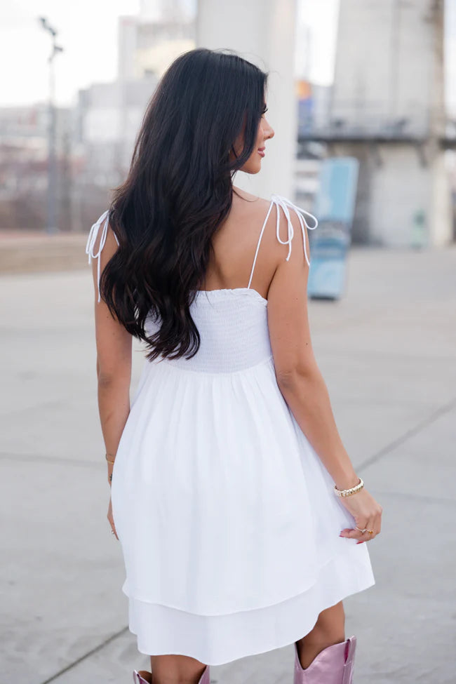 Small Town Roots White Woven Dress SALE