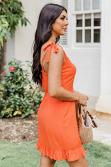 Make You Happier Orange Mini Dress FINAL SALE