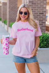 Motherhood Light Pink Oversized Graphic Tee