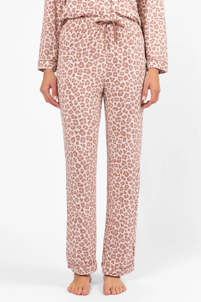 Under The Stars Neutral Leopard Pajama Pants