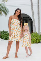 Kid's Tea With You Lemon Printed Gauze Dress SALE