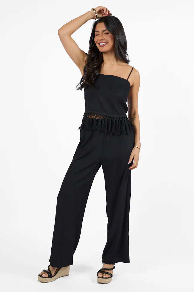 Pretty In Paradise Black Pants