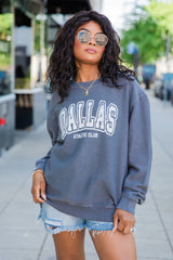 Dallas Athletic Club Charcoal Corded Graphic Sweatshirt