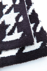 Make Me Believe Black Houndstooth Blanket SALE