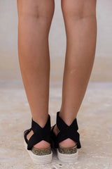 Carlie Black Platform Sandal FINAL SALE