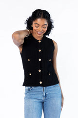 Never Settle Black Sweater Vest