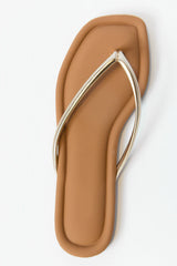 Sandy Gold Flip Flops