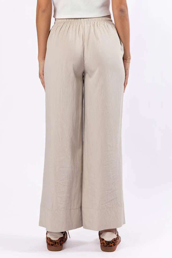 Switch It Up Beige Front Pocket Pull On Pants