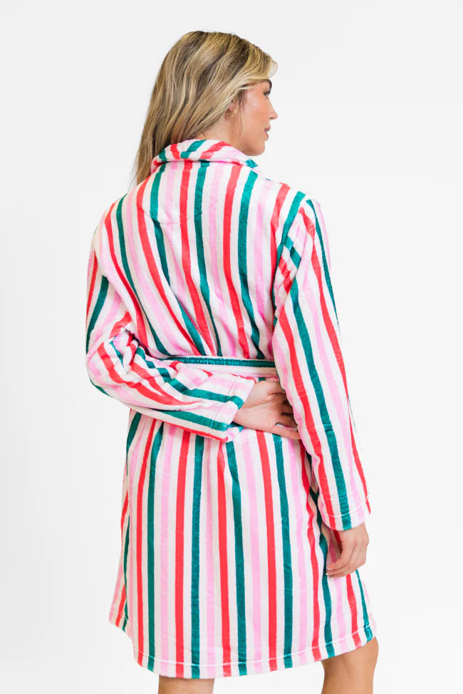 Christmas Stripes Rise and Shine Robe FINAL SALE