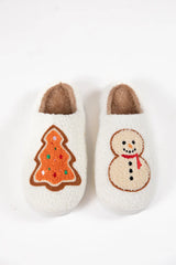 Christmas Cookies Ivory Slippers  FINAL SALE