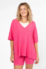 Love Me So Heather Hot Pink Ribbed Knit Set