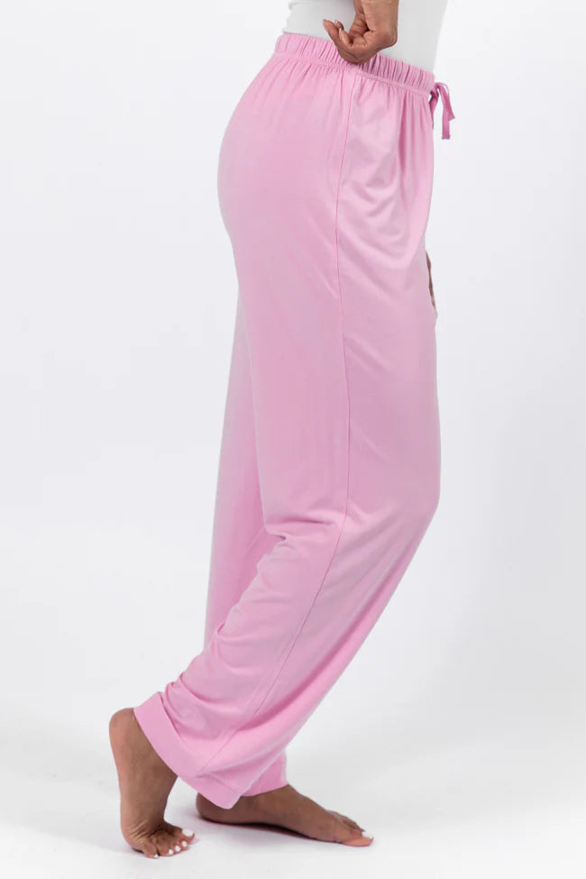 Good To Get Away Pink Bamboo Pajama Set FINAL SALE