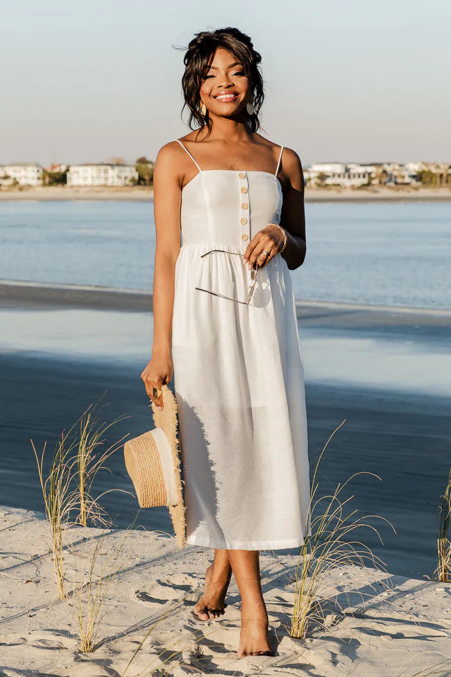 New Beginnings Ivory Midi Dress FINAL SALE