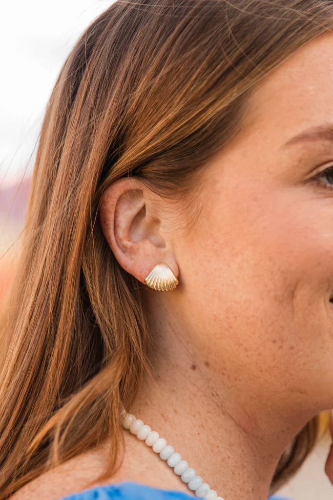 Gold Shell Earrings