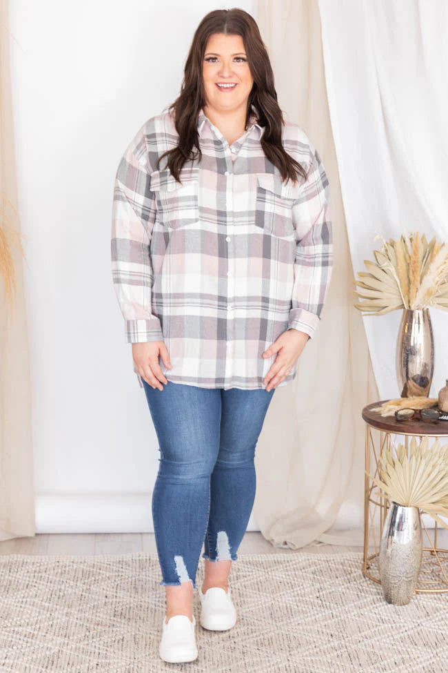 Adoring You Pink Plaid Blouse FINAL SALE