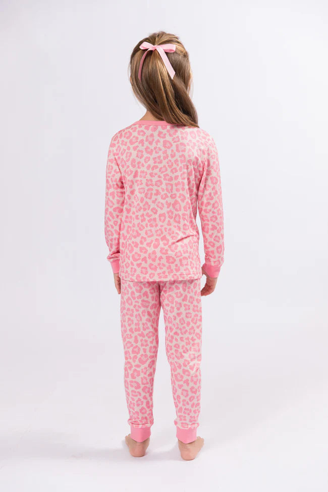 Kid's Sweet Dreams Pink Leopard Pajama Set FINAL SALE