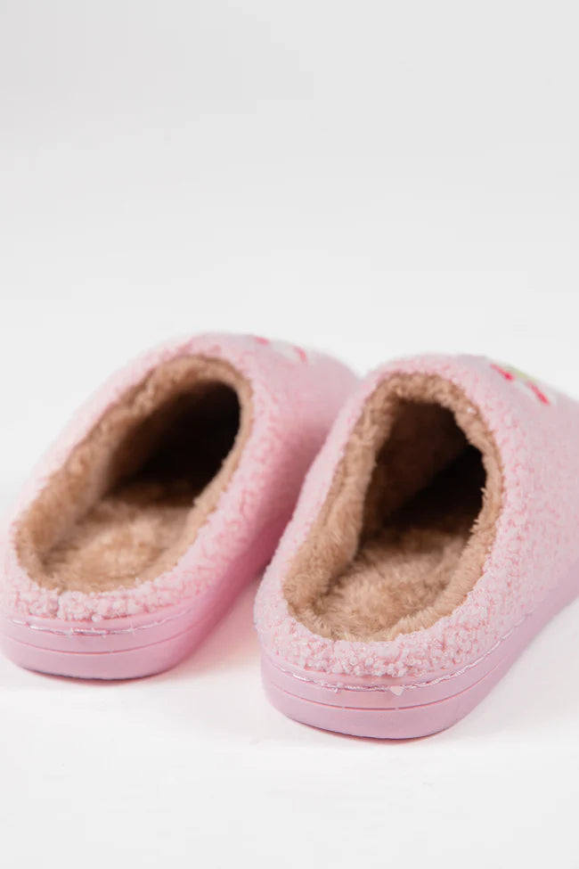 Candy Cane Pink Slippers  FINAL SALE