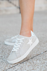 Karlie Taupe Rhinestone Star Sneaker SALE