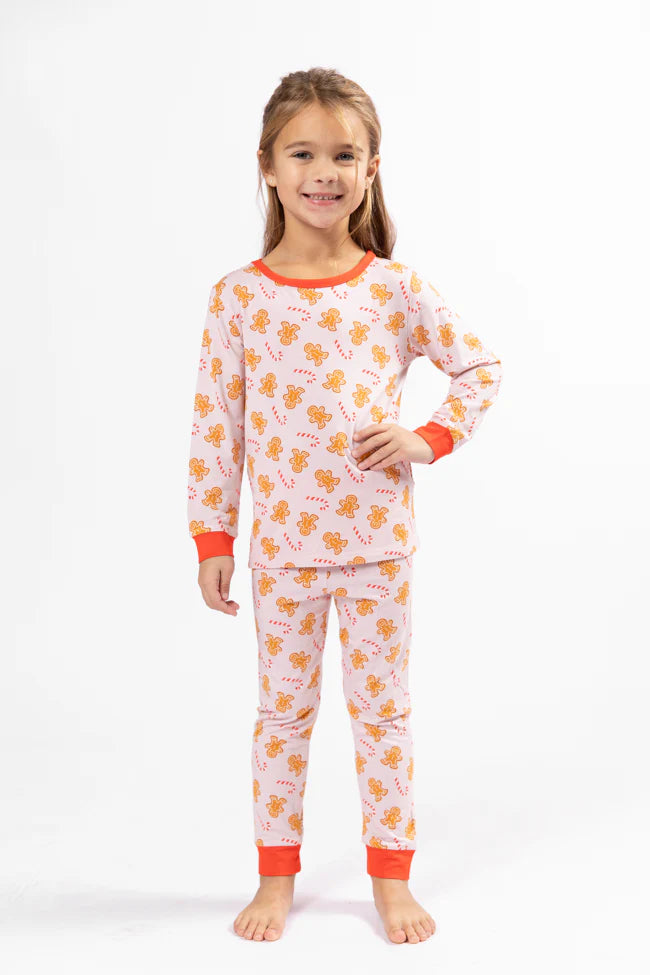 Kid's Under The Stars In Neutral Gingerbread Pajama Set Macy Blackwell X Pink Lily FINAL SALE