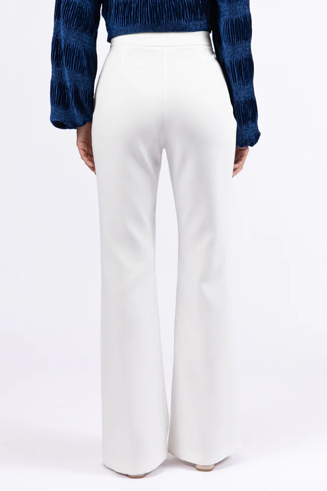 Beyond Romance White Flare Trousers FINAL SALE