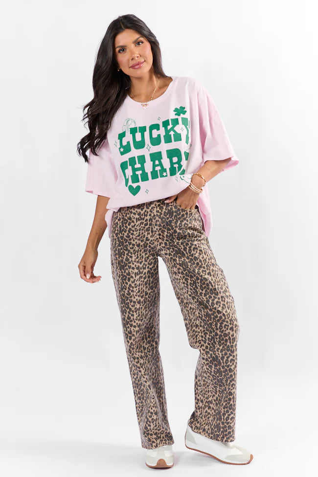 Lucky Charm Soft Pink Hyfve Oversized Graphic Tee