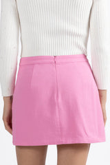 Call Me Lovely Pink Denim Skort FINAL SALE