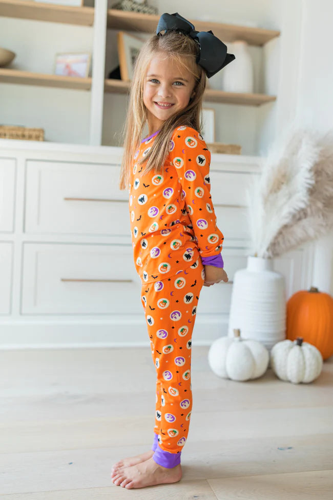 Kid's Creepy Cute Halloween Cookie Bamboo Pajama Set Macy Blackwell X Pink Lily FINAL SALE