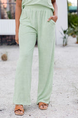 Never Looking Back Lime Terry Lounge Pants SALE