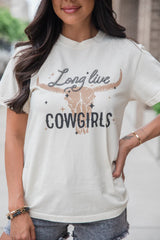 Long Live Cowgirls Ivory Comfort Colors Graphic Tee