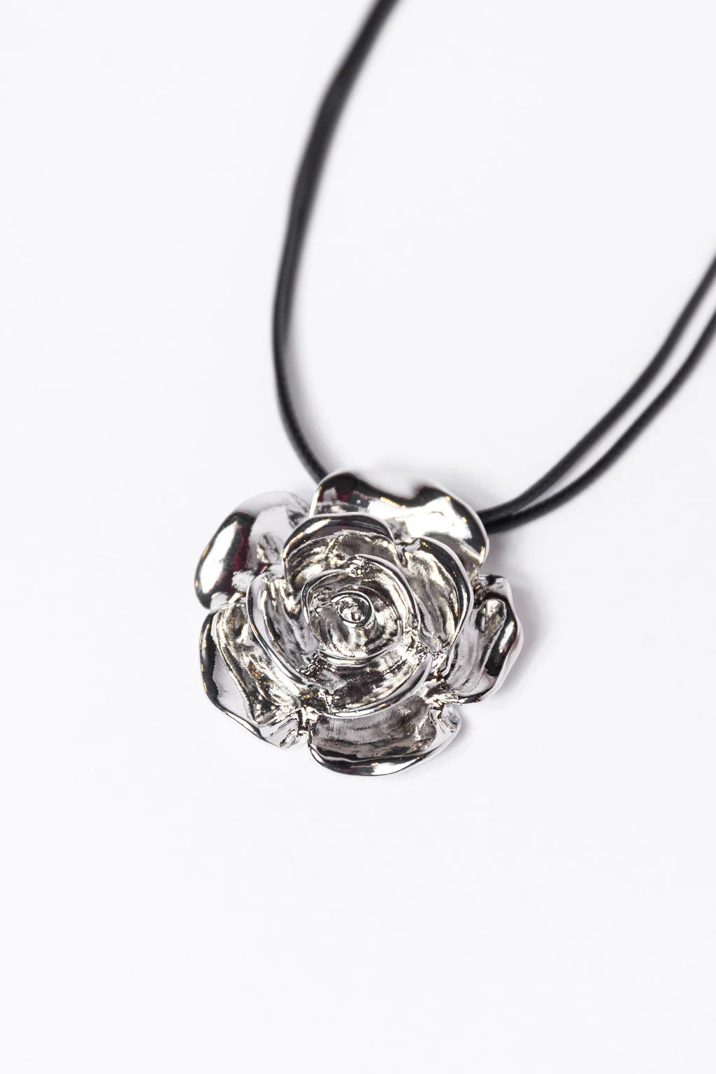 Silver Rose Necklace