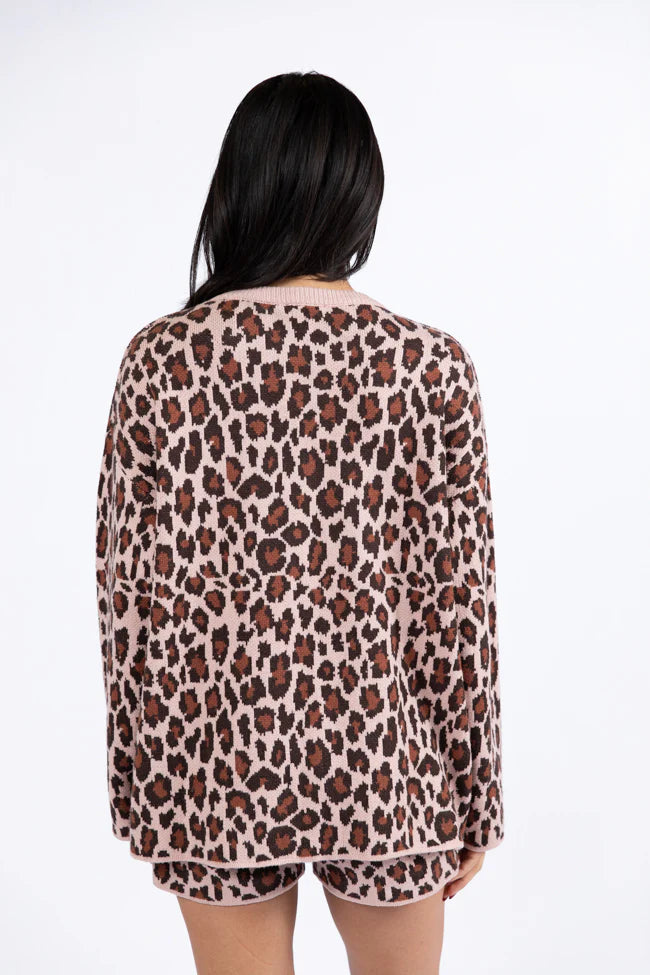 Sign Of The Times Leopard Striped Sweater Set SALE