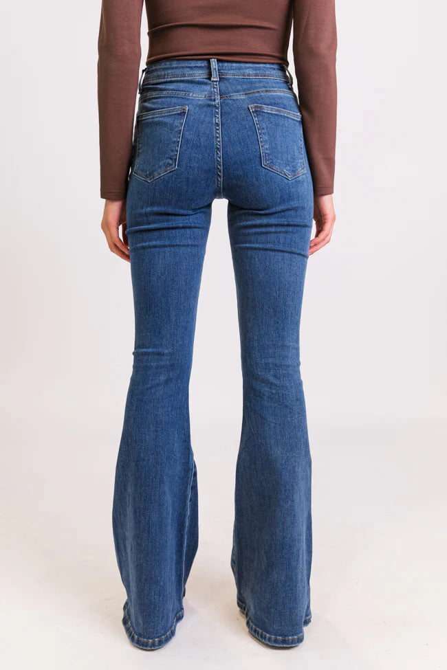 Maren Dark Wash Stretchy Flare Jeans