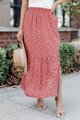 A Beautiful Day Rust Printed Maxi Skirt FINAL SALE