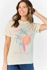 Surf & Sun Club Ivory Comfort Color Graphic Tee