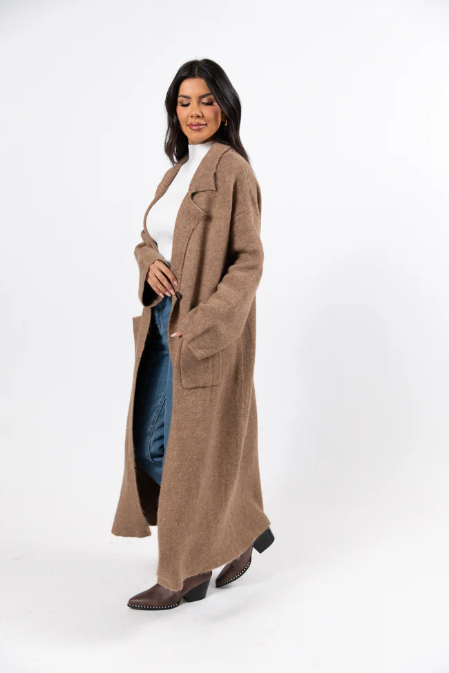 Greta Tan Sweater Coat