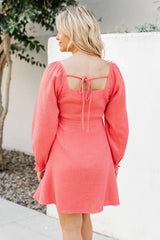 I Can't Lose You Bright Coral Gauze Mini Dress FINAL SALE