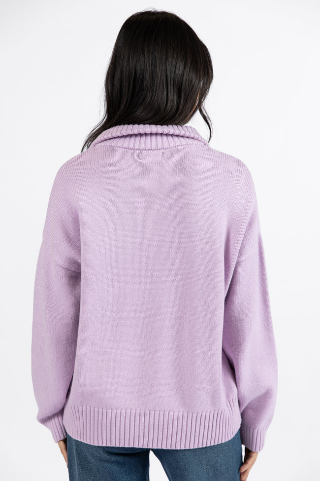 Roll With It Purple West Coast Quarter Zip Sweater SALE