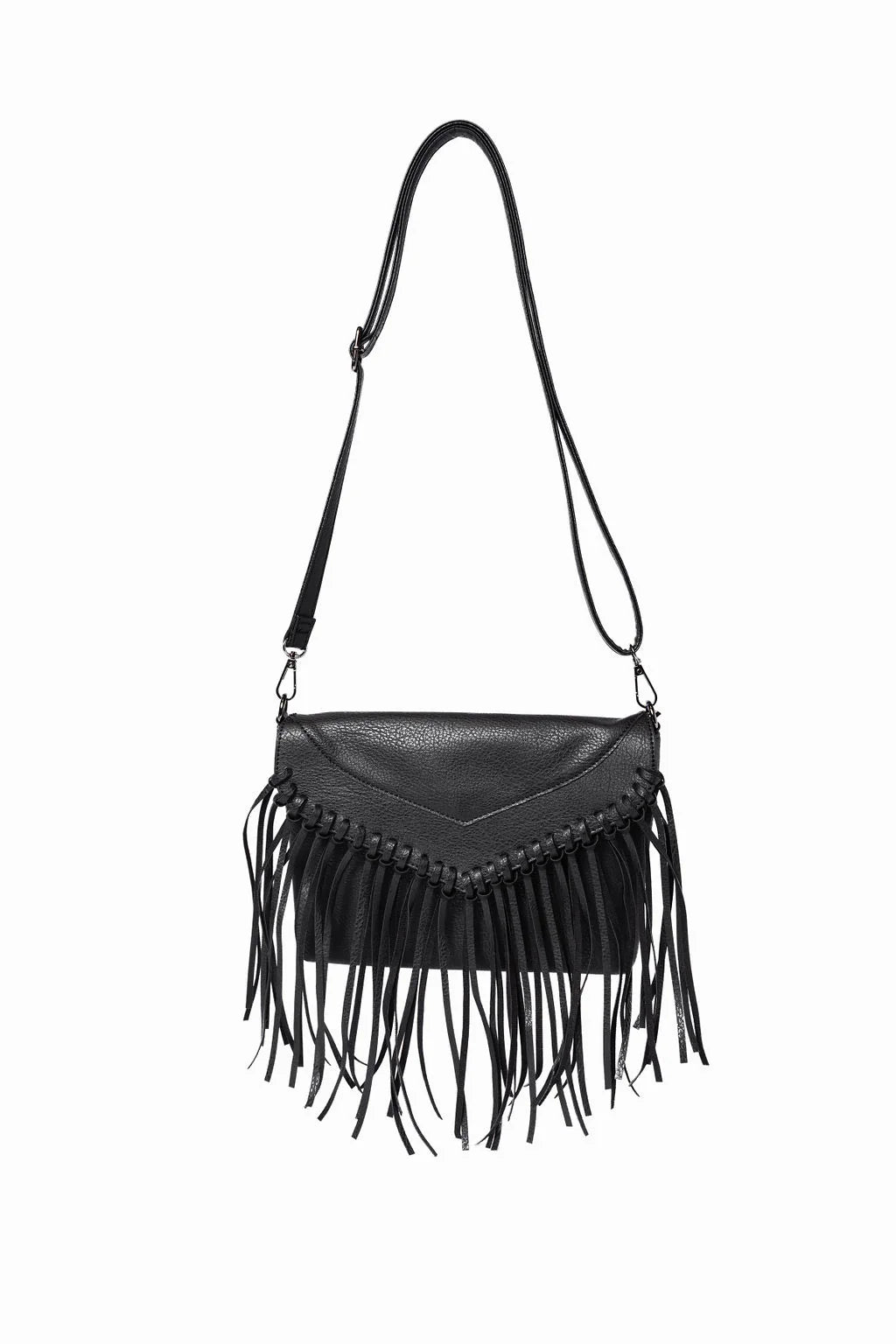 Black Fringe Handbag