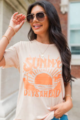 Sunny Days Ahead Graphic Heather Peach Tee