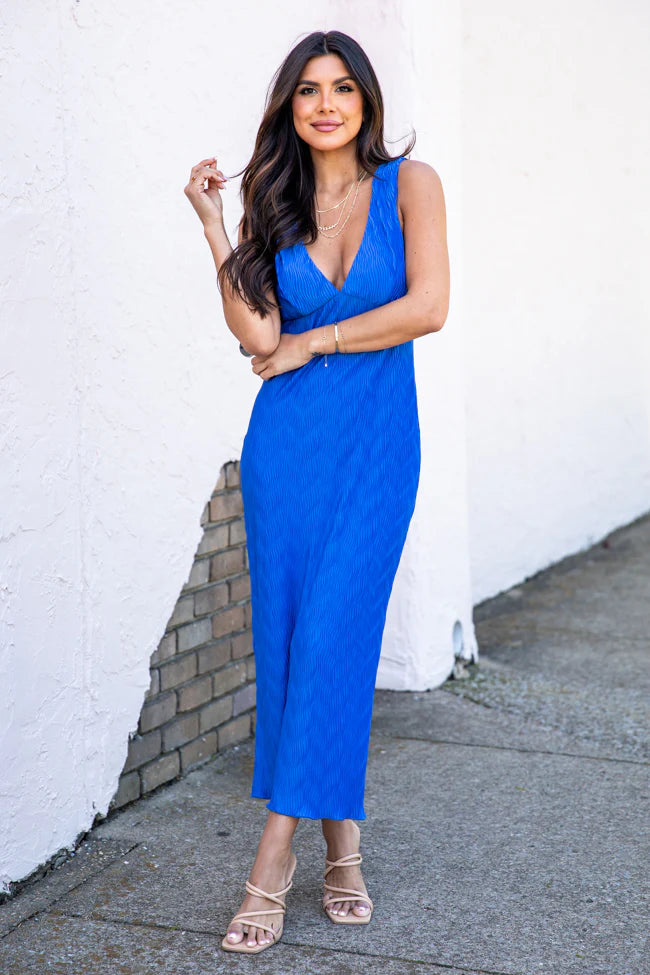 All Dolled Up Blue Midi Dress FINAL SALE