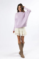 A Great Escape Lilac Oversized Sweater