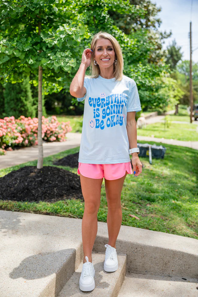 Everything Is Going To Be Okay Chambray Comfort Colors Graphic Tee