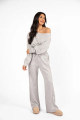 Wear It Out Heather Grey Boat Neck Jumpsuit SALE