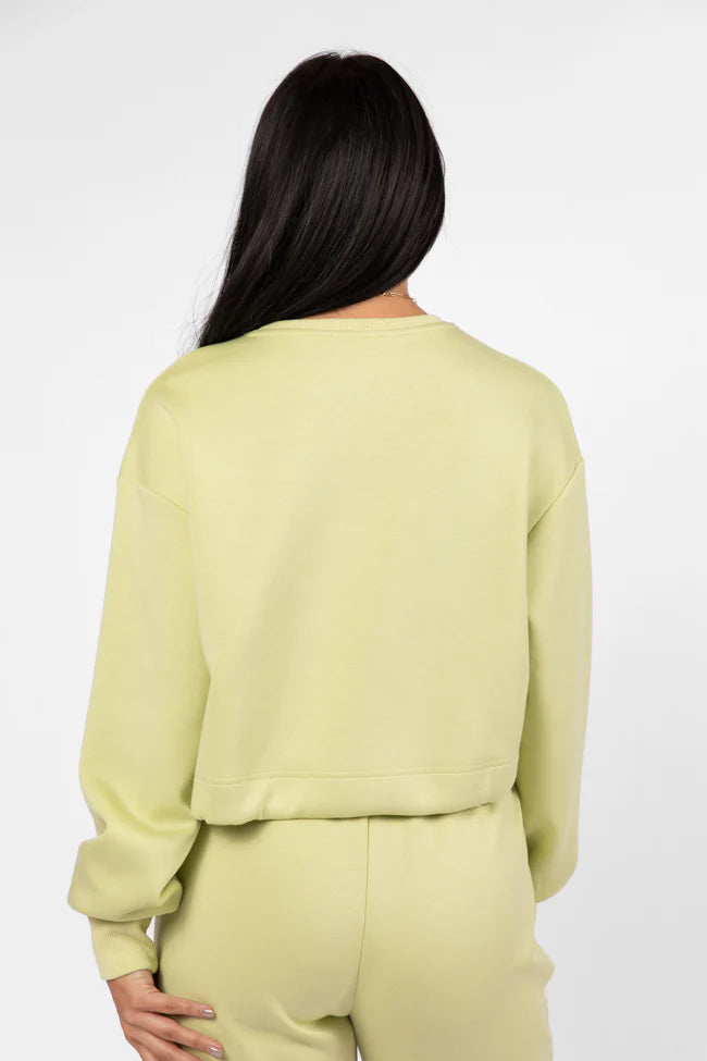 Only One Lime Drawstring Hem Pullover SALE