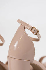 Shivani Nude Leather Heels SALE