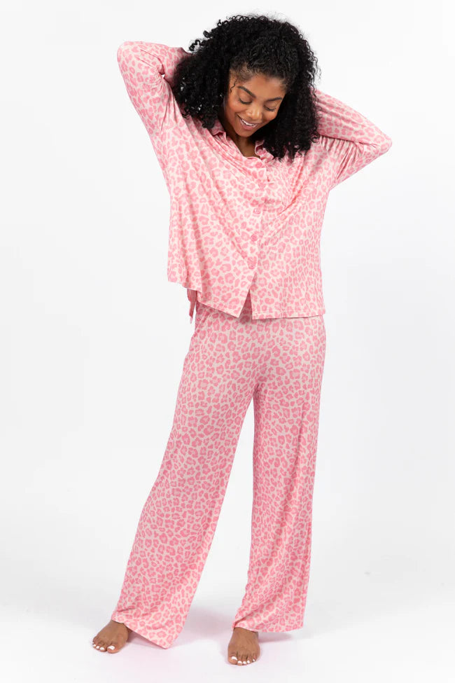 Sweet Dreams Pink Leopard Pajama Pants FINAL SALE